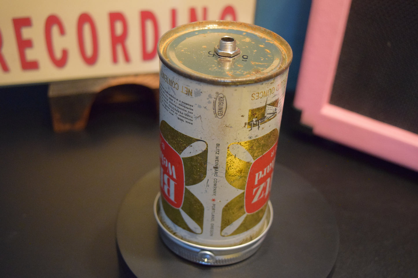 Lo Fi Beer Can Microphone - Blitz Weinhard Portland Brewery