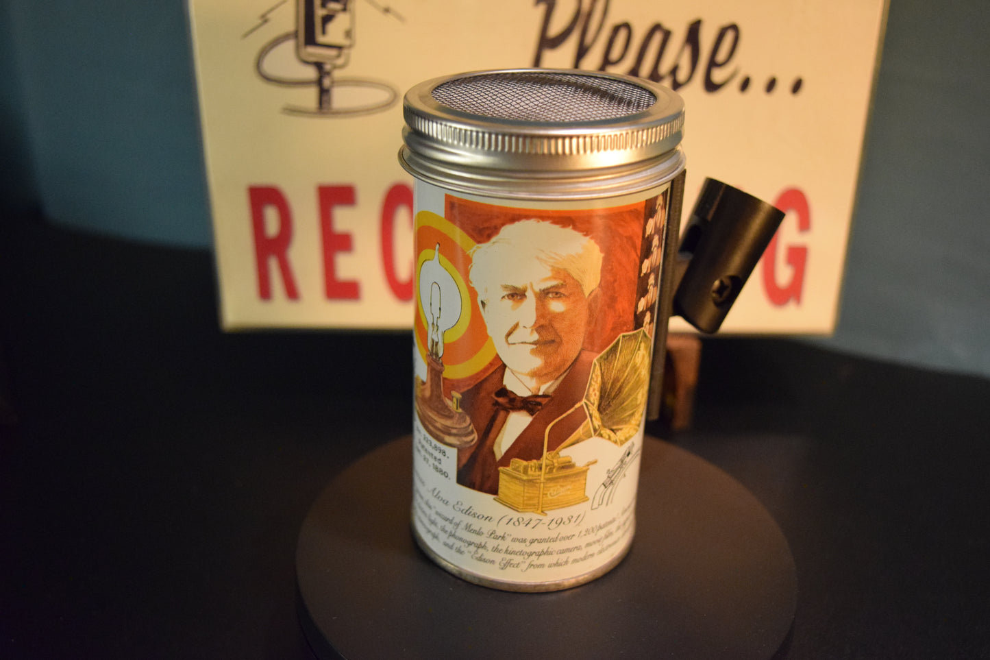 Lo Fi Soda Can Microphone - Graf's Orange Soda, Thomas Edison