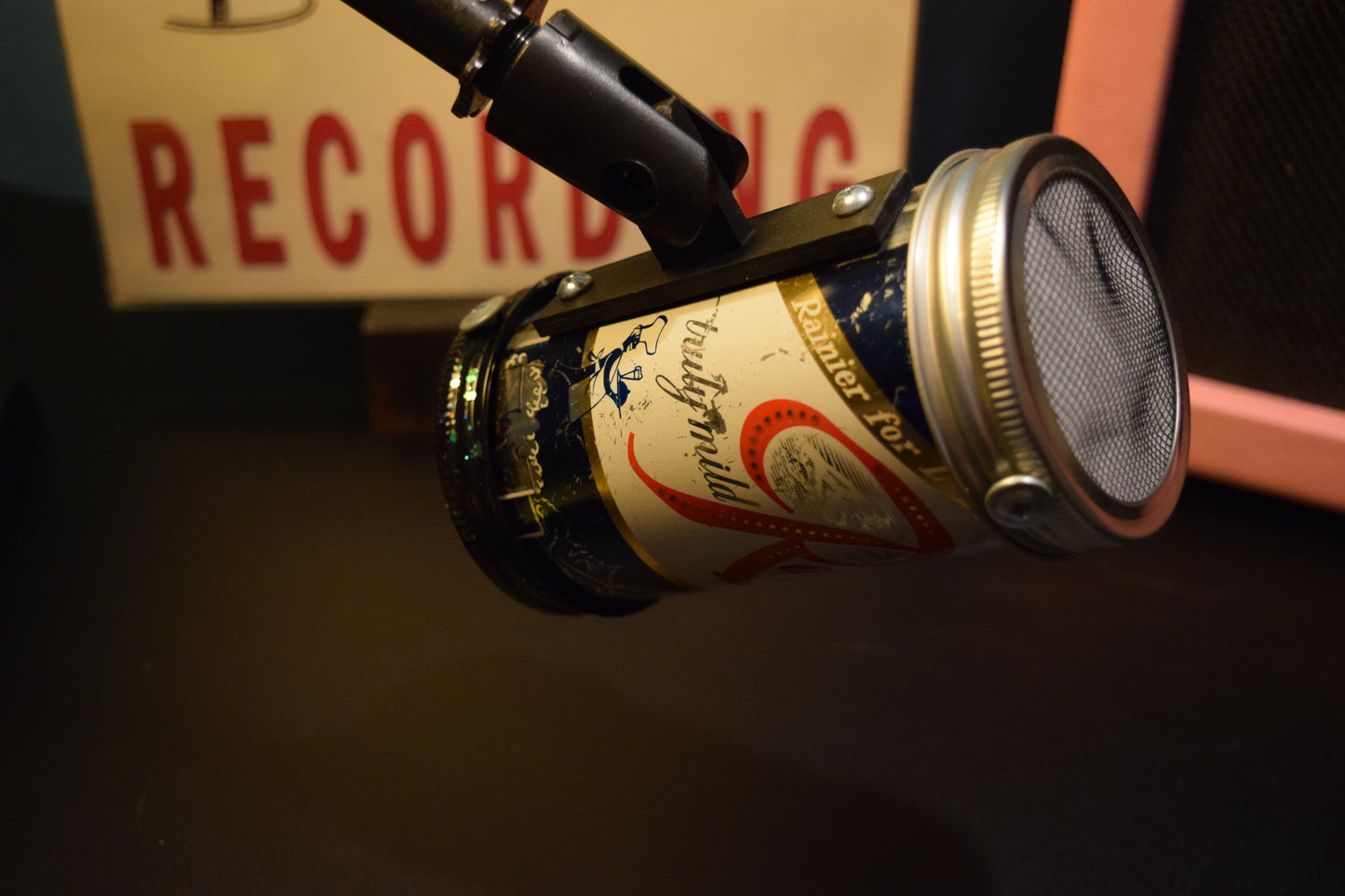 Lo Fi Beer Can Microphone - 1950s Boeing Wind Tunnel Rainier, Blue Chef's Menu