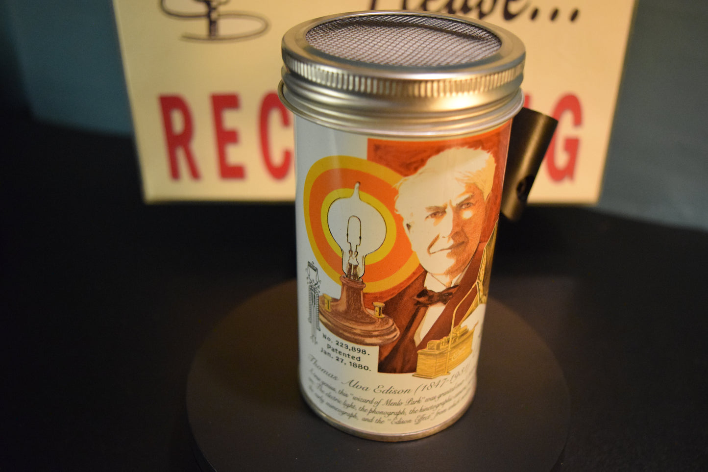 Lo Fi Soda Can Microphone - Graf's Orange Soda, Thomas Edison