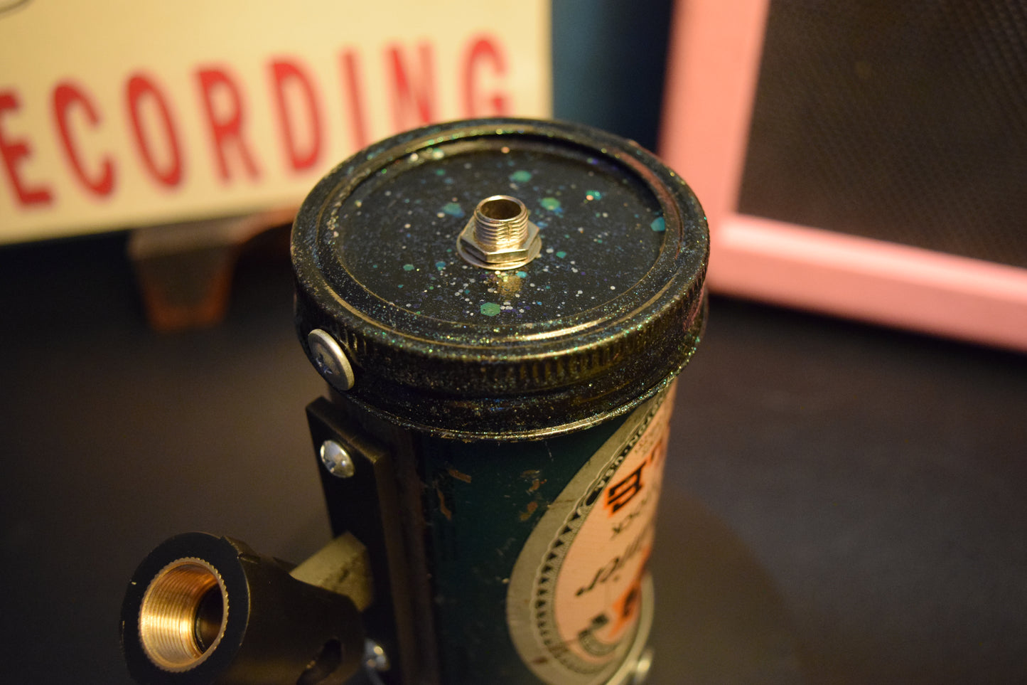 Lo Fi Beer Can Microphone - 1950s Boeing Wind Tunnel Rainier, Emerald Old Stock Star