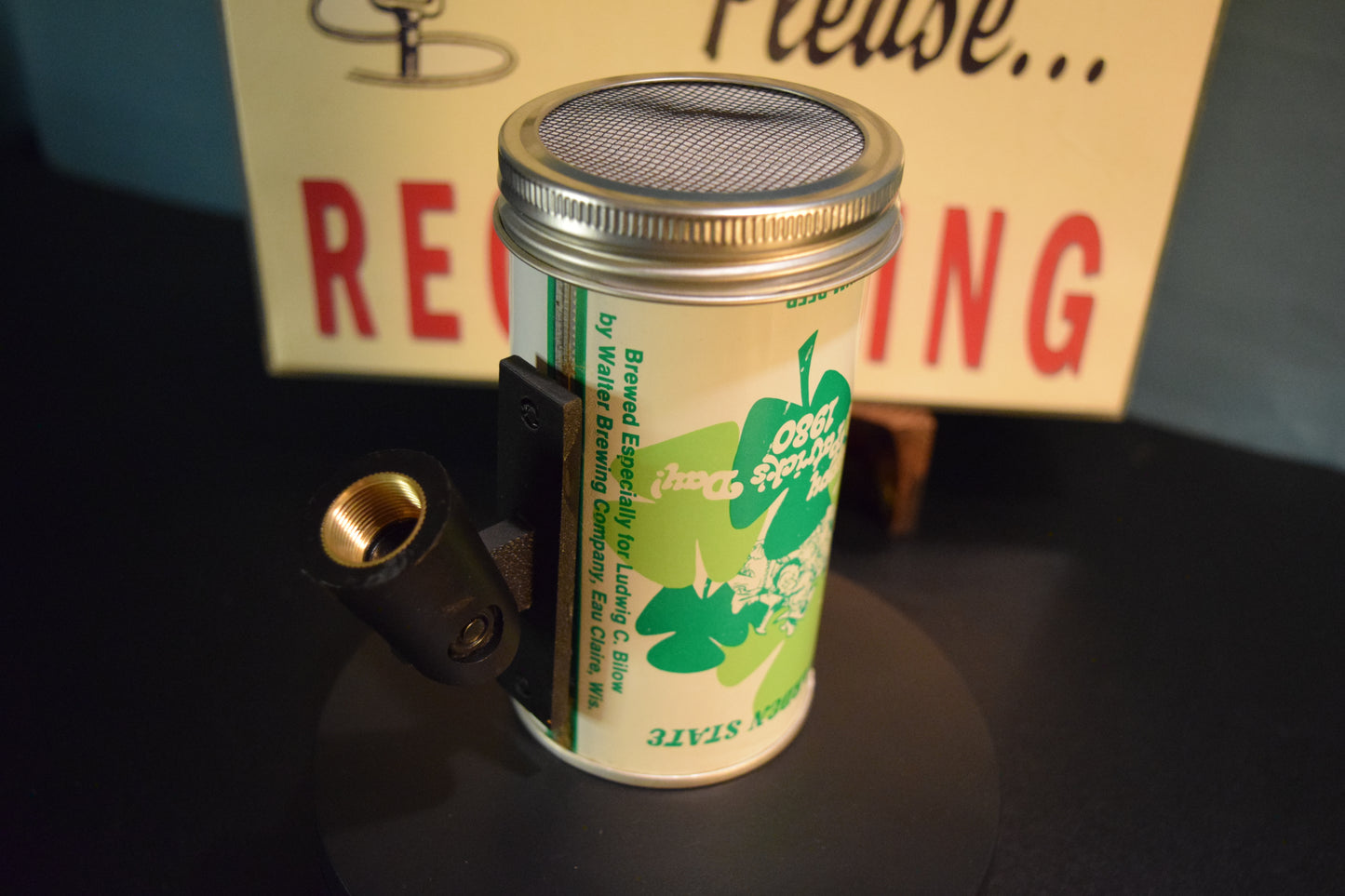 Lo Fi Beer Can Microphone - Bilow New Jersey, 1980 St. Patrick's Day