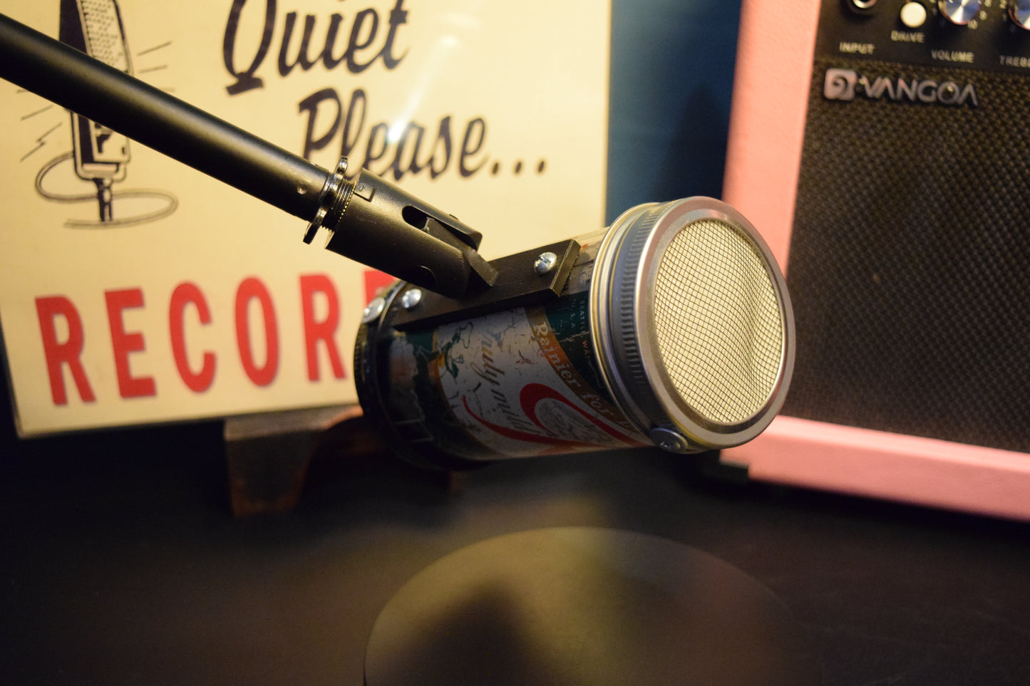 Lo Fi Beer Can Microphone - 1950s Boeing Wind Tunnel Rainier, Green Chef's Menu