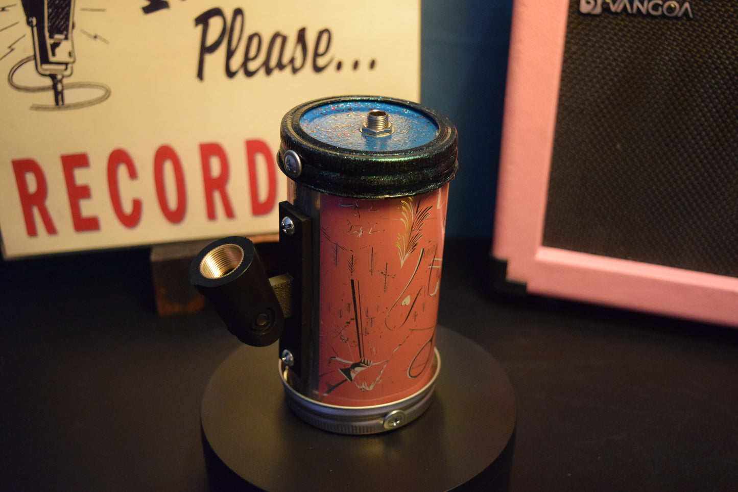 Lo fi Beer Can Microphone - 1950s Boeing Wind Tunnel Rainier, Pink Parks and Recreation