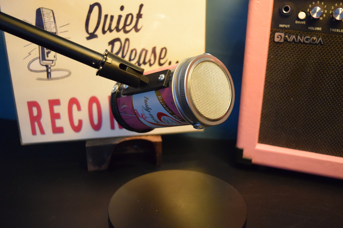 Lo fi Beer Can Microphone - 1950s Boeing Wind Tunnel Rainier, Pink Parks and Recreation