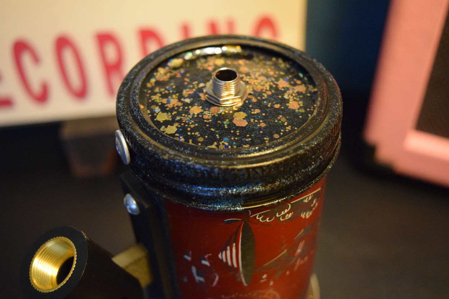 Lo Fi Beer Can Microphone - 1950s Boeing Wind Tunnel Rainier, Red Beer Hall Feast