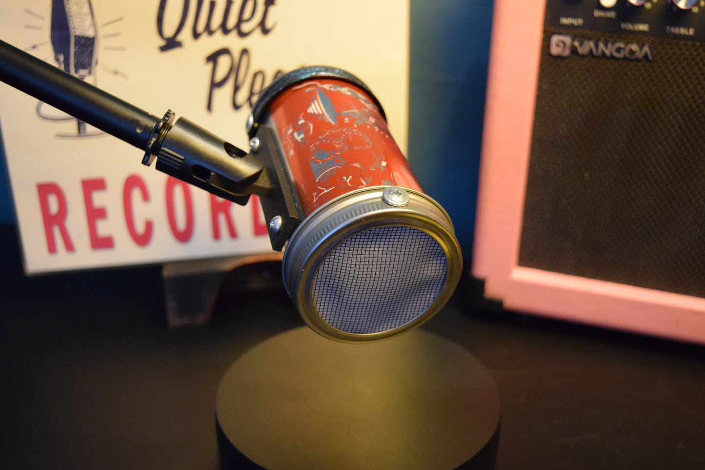 Lo Fi Beer Can Microphone - 1950s Boeing Wind Tunnel Rainier, Red Beer Hall Feast