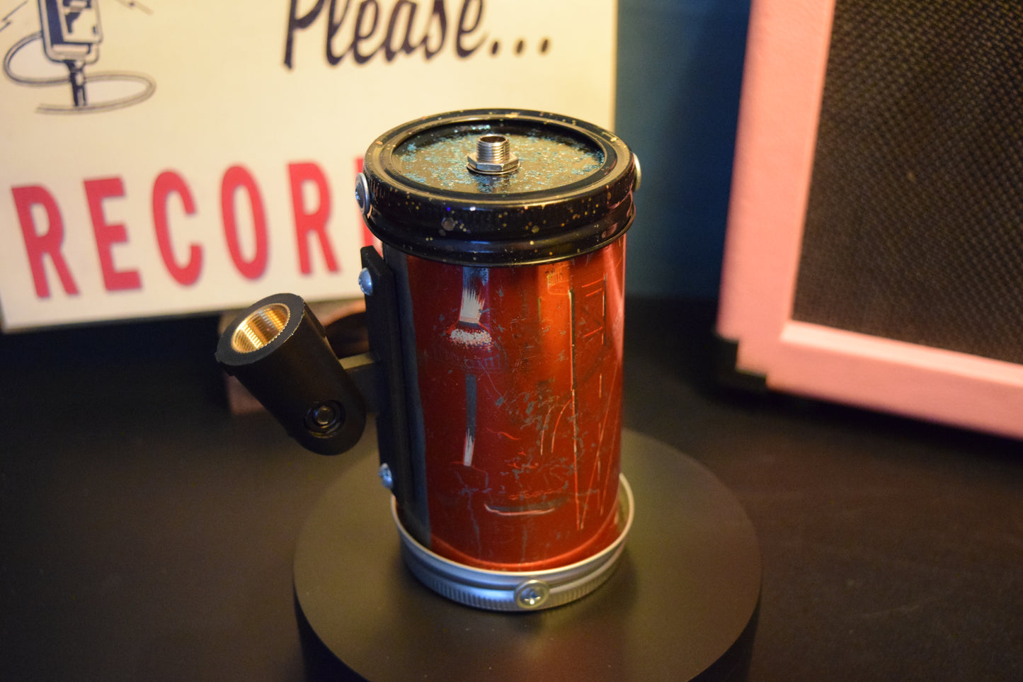 Lo Fi Beer Can Microphone - 1950s Boeing Wind Tunnel Rainier, Red Pacific Northwest Map & Landmarks