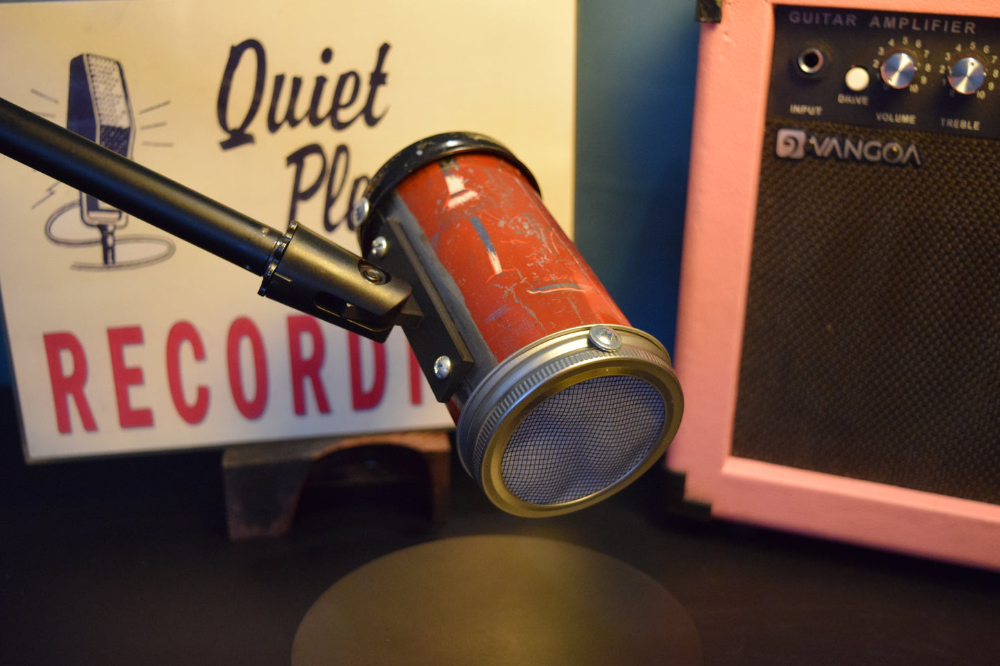 Lo Fi Beer Can Microphone - 1950s Boeing Wind Tunnel Rainier, Red Pacific Northwest Map & Landmarks