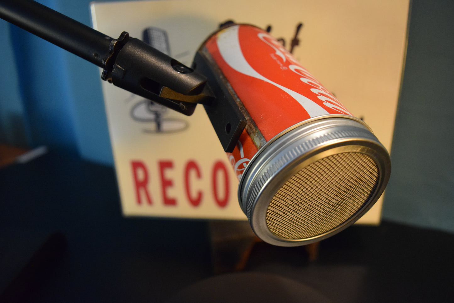 Lo Fi Soda Can Microphone - Early Barcode Coca Cola