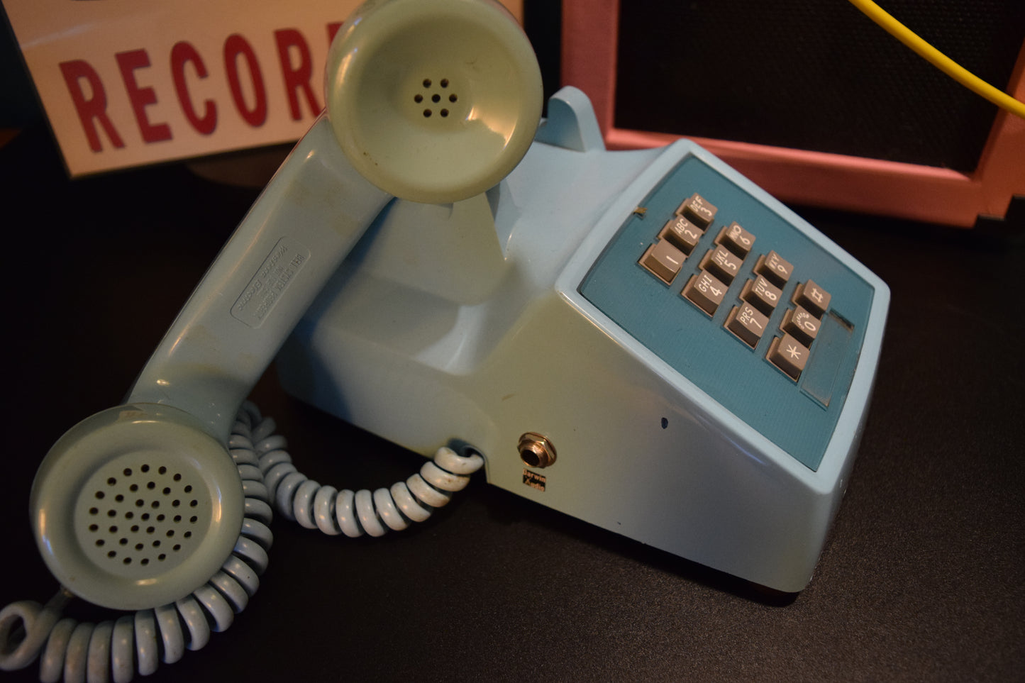 Telephone Microphone - Western Electric 2500 Baby Blue