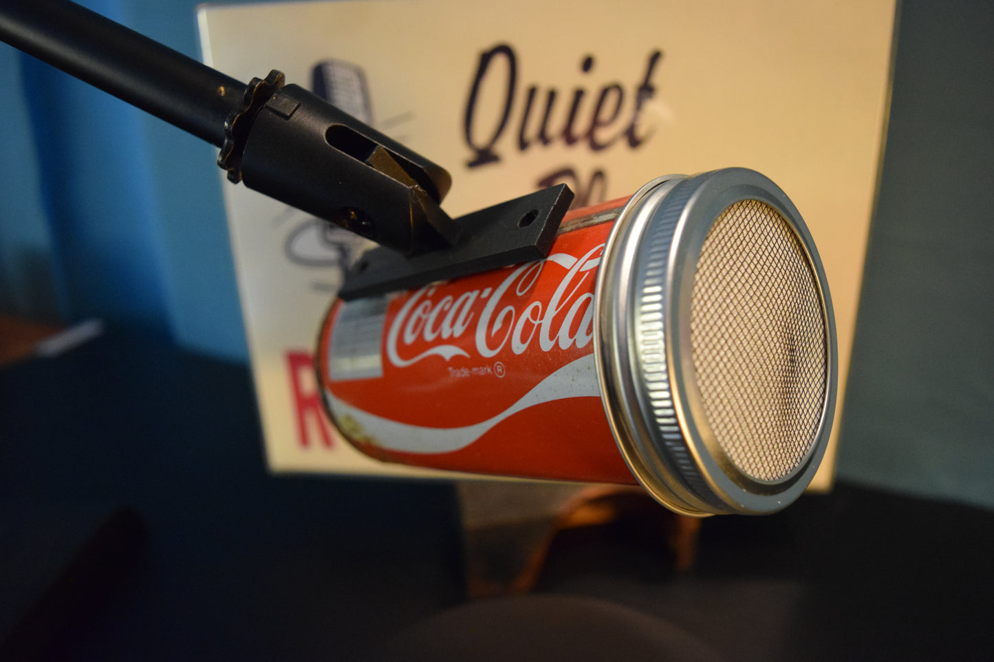 Lo Fi Soda Can Microphone - Early Barcode Coca Cola