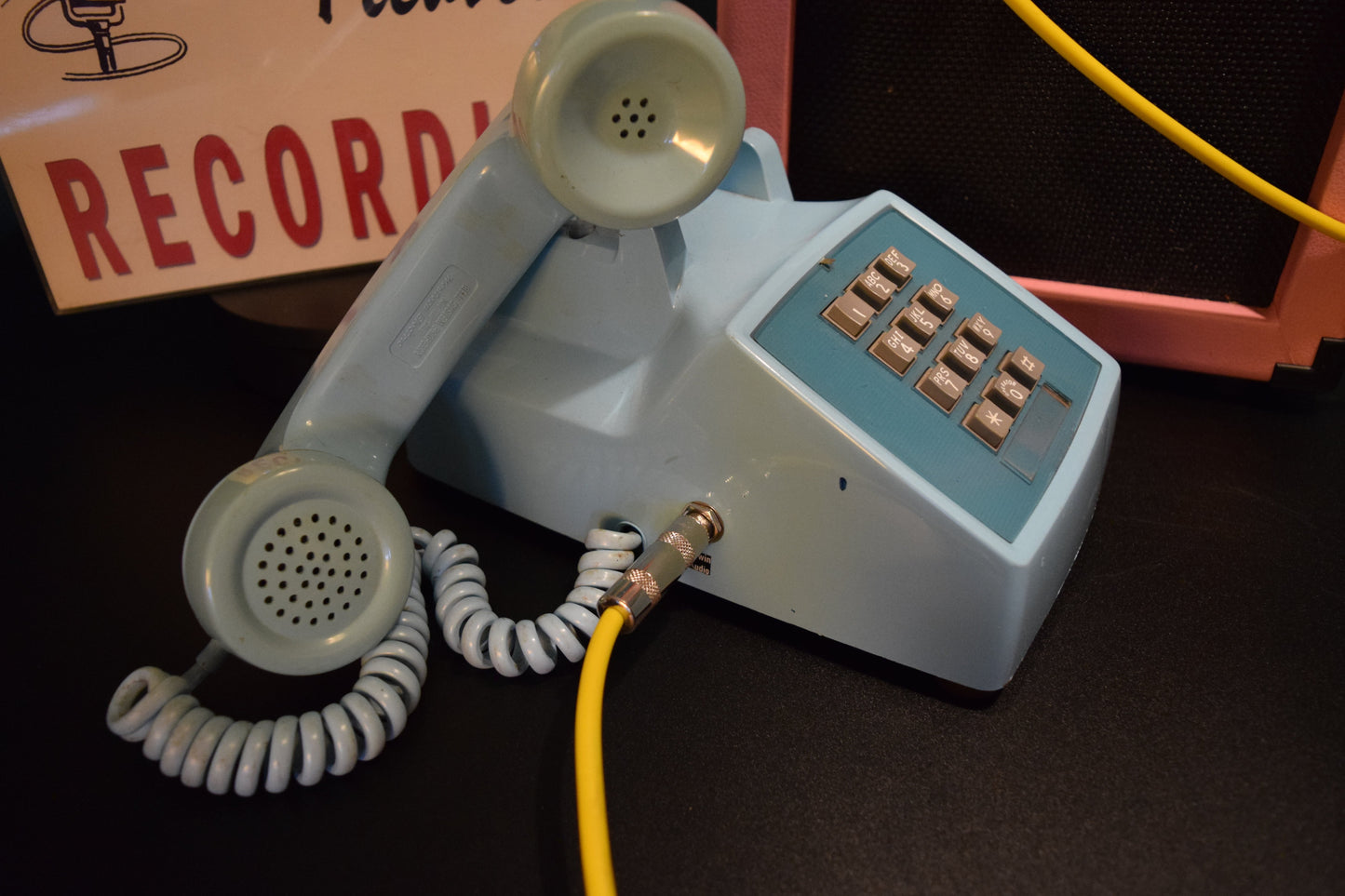 Telephone Microphone - Western Electric 2500 Baby Blue