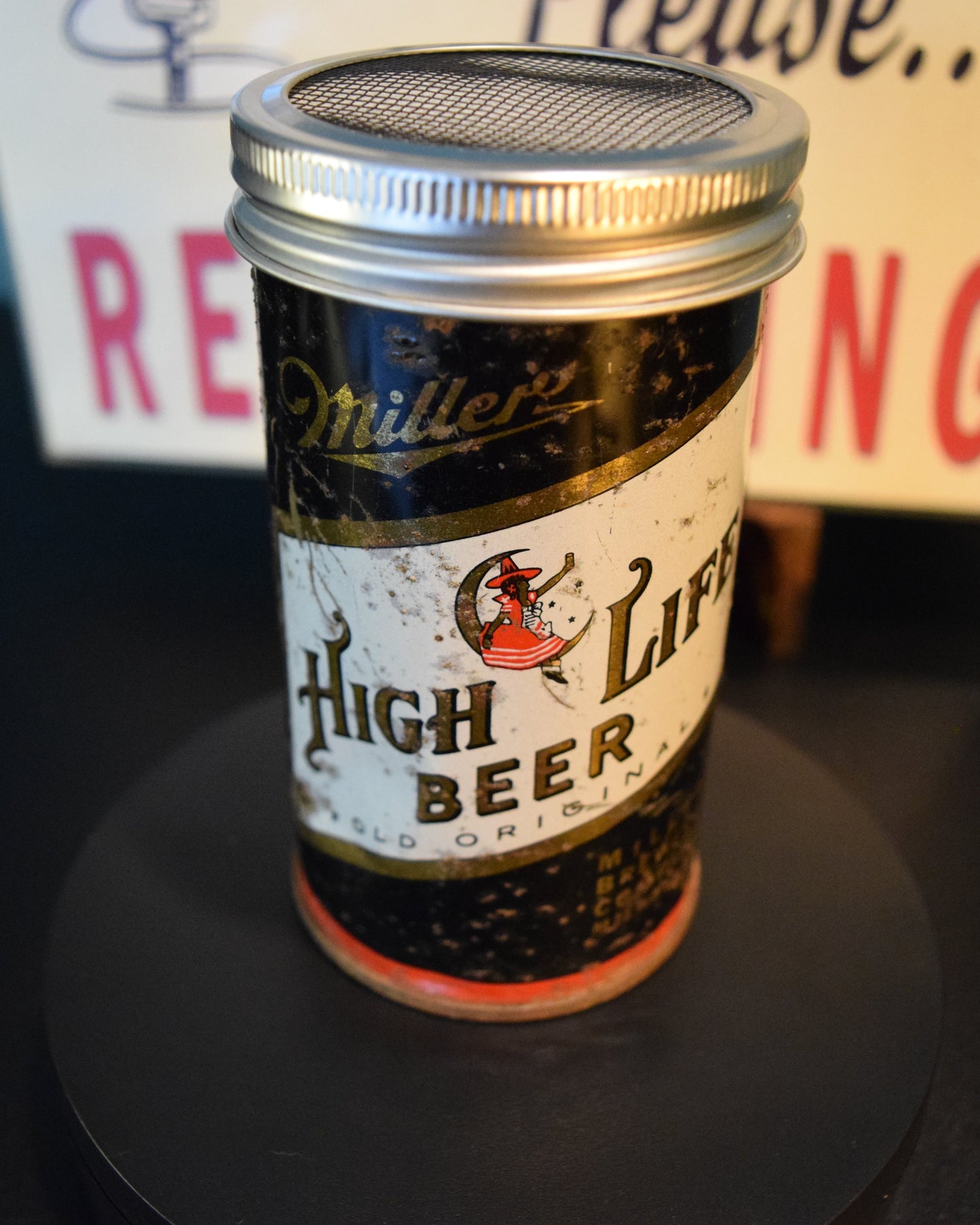 Lo Fi Beer Can Microphone - Miller High Life Moon Witch