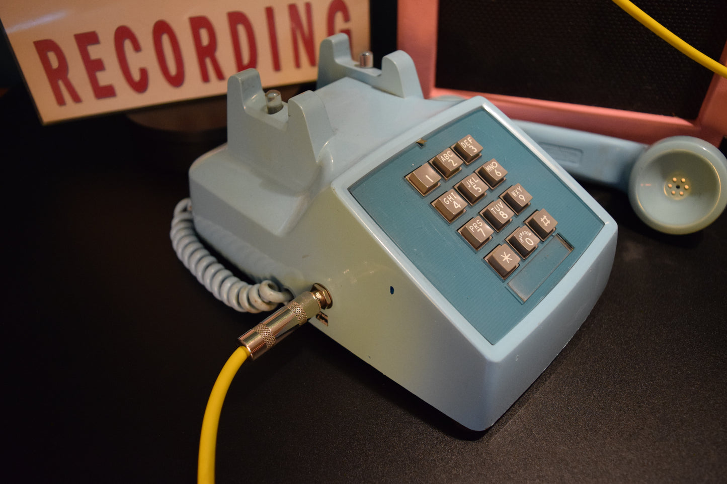 Telephone Microphone - Western Electric 2500 Baby Blue