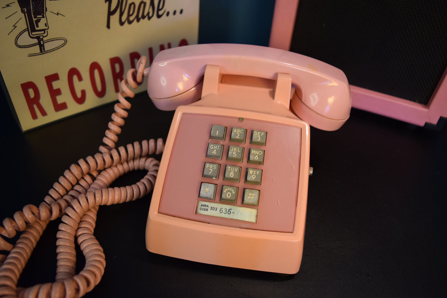 Telephone Microphone - Western Electric 2500 Pink