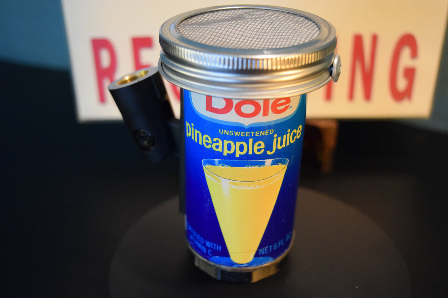 Lo Fi Steel Can Microphone - Tiny 6oz Dole Pineapple Juice