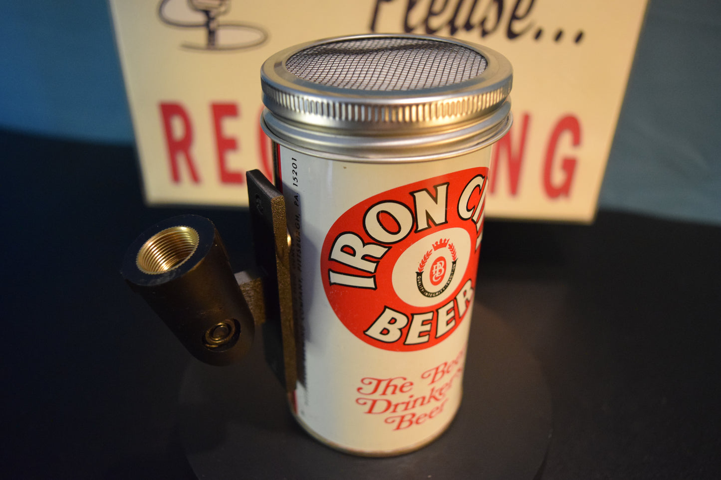 Lo Fi Beer Can Microphone - Iron City Hockey NHL Stanley Cup Champions