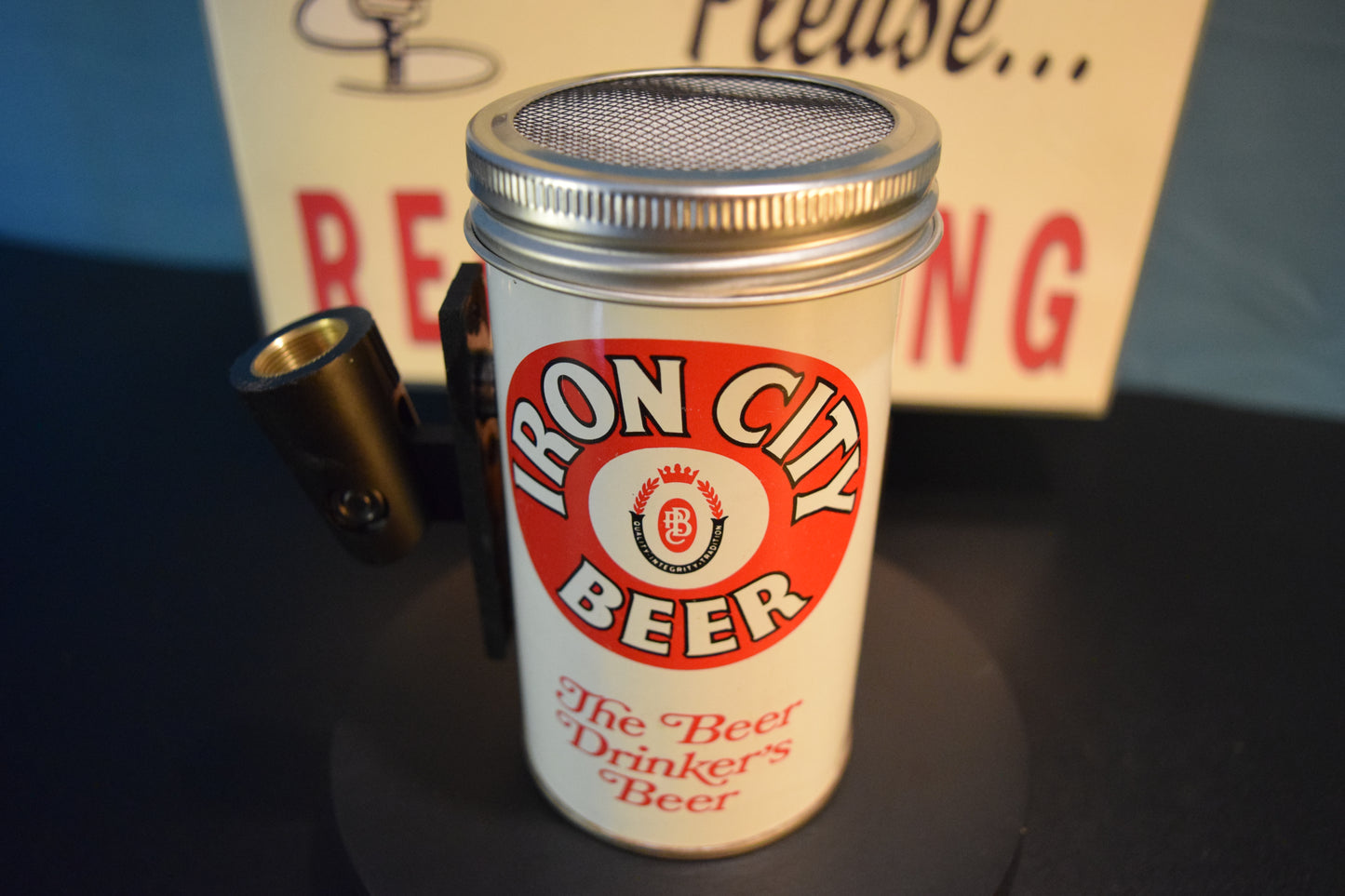 Lo Fi Beer Can Microphone - Iron City Hockey NHL Stanley Cup Champions