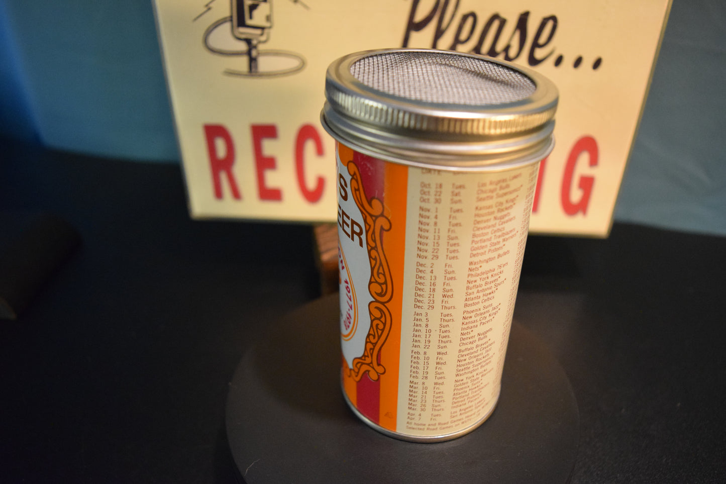 Lo Fi Soda Can Microphone - Graf's Root Beer, 1977 Milwaukee Bucks