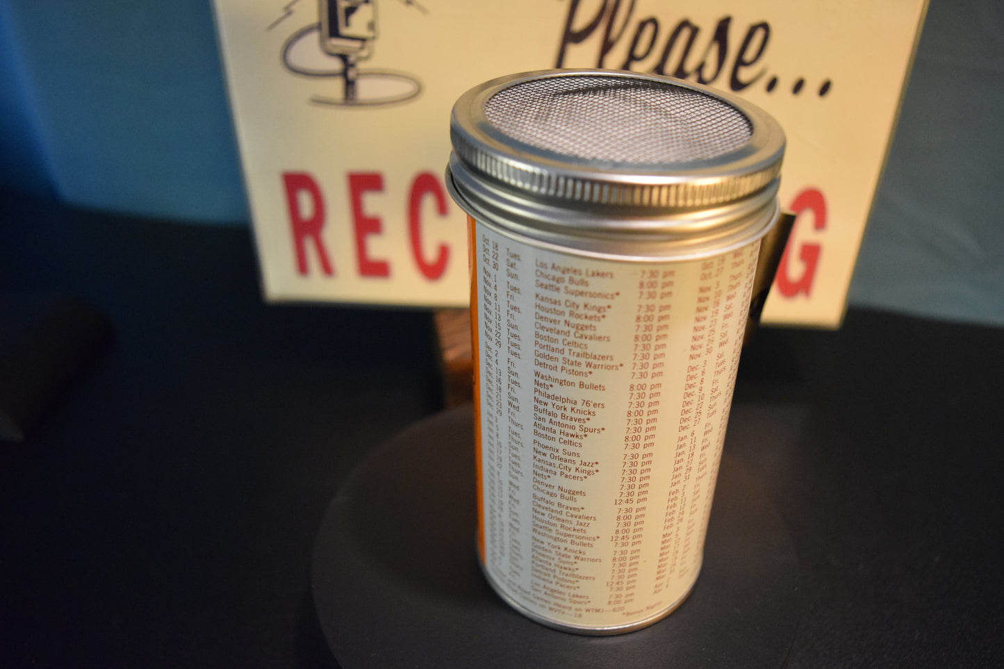 Lo Fi Soda Can Microphone - Graf's Root Beer, 1977 Milwaukee Bucks