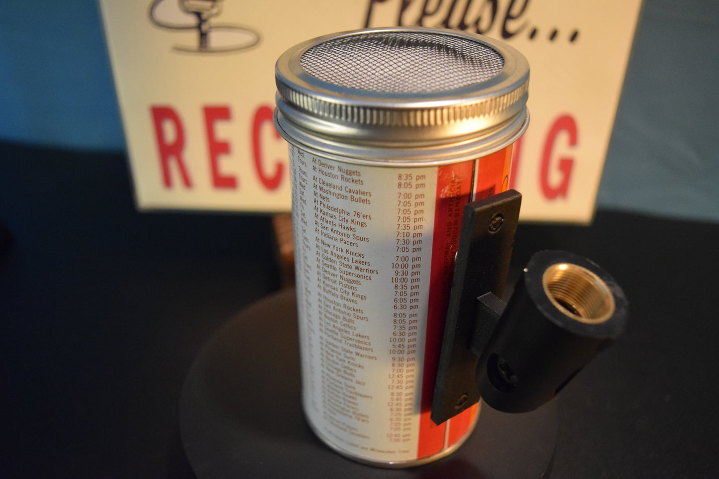 Lo Fi Soda Can Microphone - Graf's Root Beer, 1977 Milwaukee Bucks