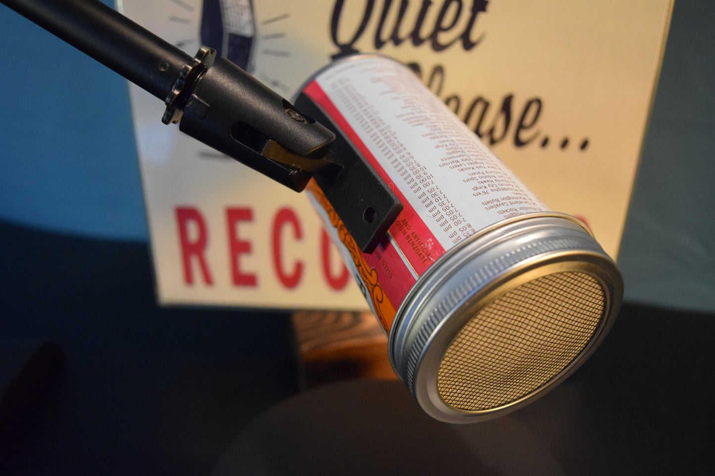 Lo Fi Soda Can Microphone - Graf's Root Beer, 1977 Milwaukee Bucks