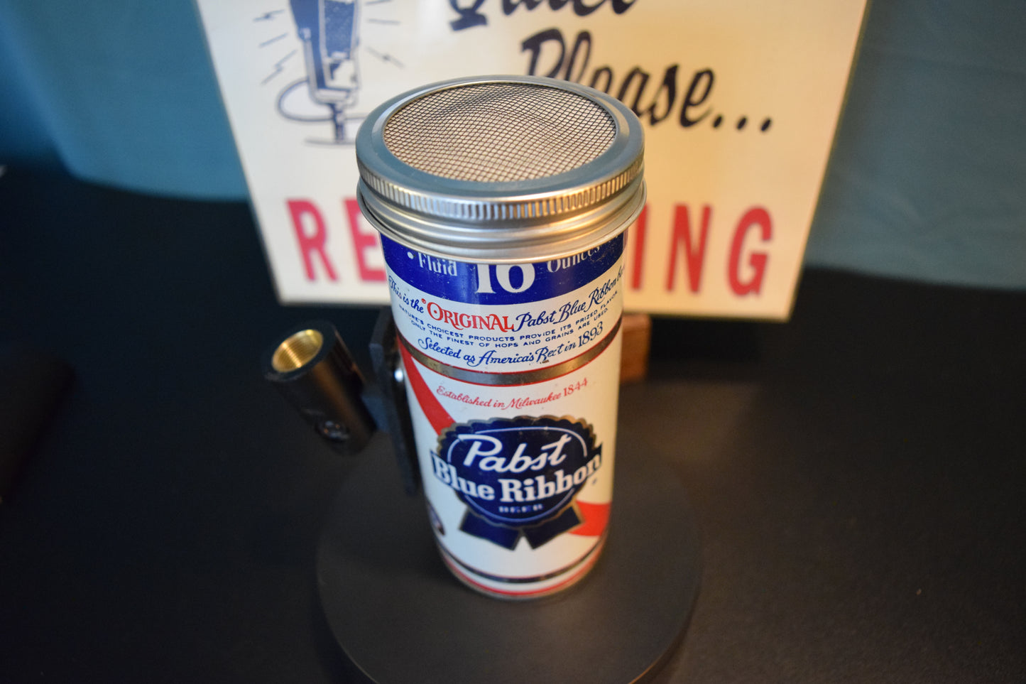 Lo Fi Beer Can Microphone - Tallboy PBR Pabst Blue Ribbon