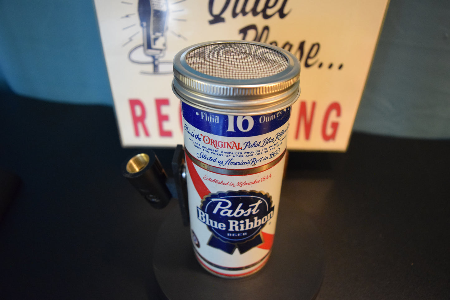 Lo Fi Beer Can Microphone - Tallboy PBR Pabst Blue Ribbon