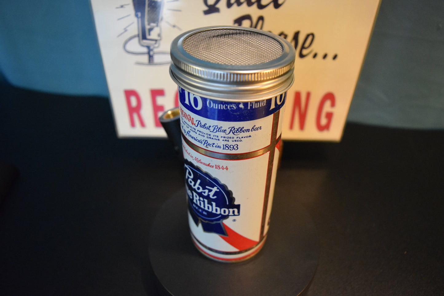 Lo Fi Beer Can Microphone - Tallboy PBR Pabst Blue Ribbon