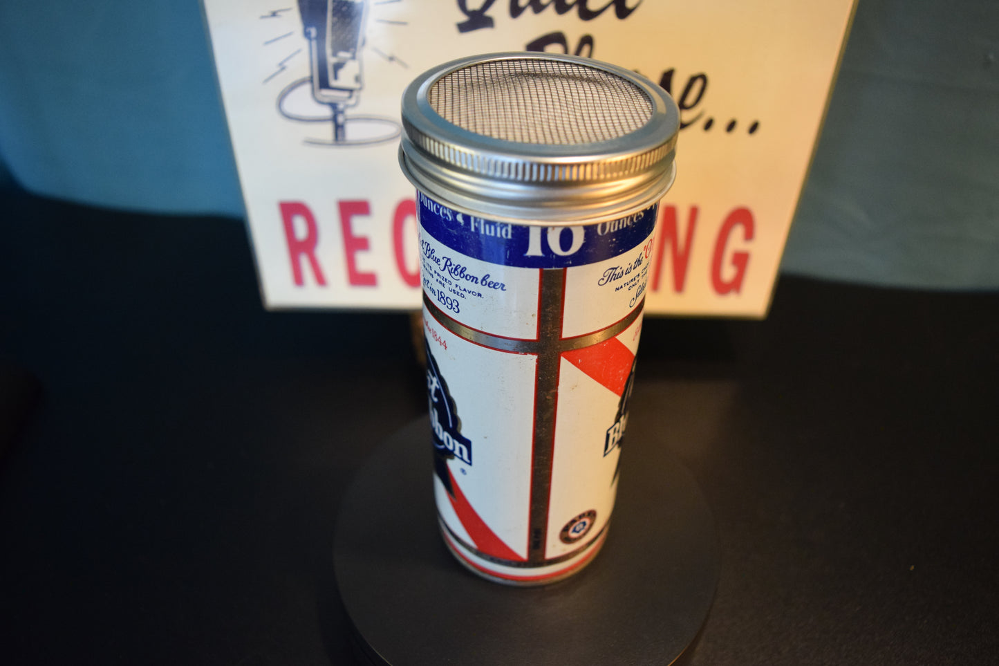 Lo Fi Beer Can Microphone - Tallboy PBR Pabst Blue Ribbon