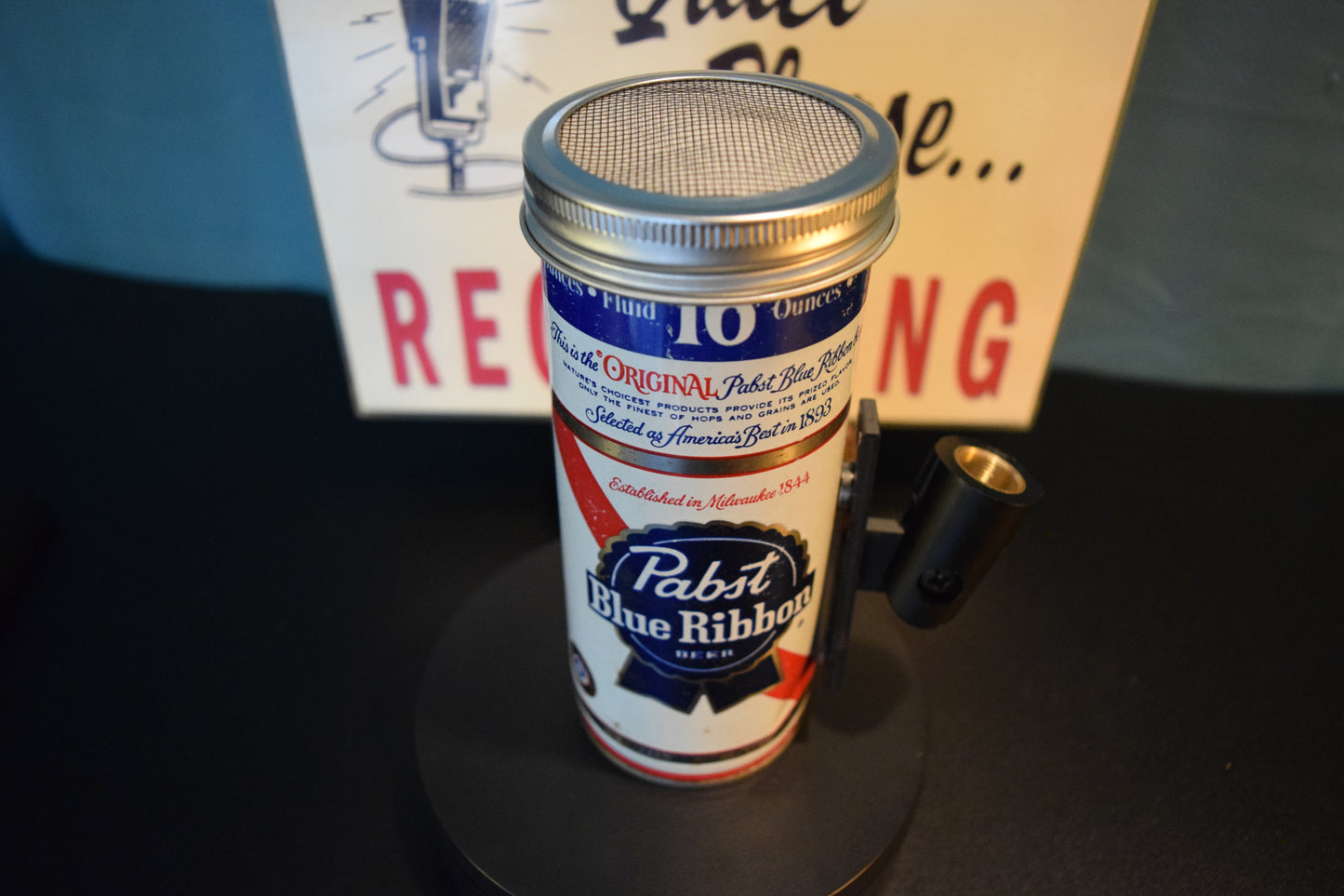 Lo Fi Beer Can Microphone - Tallboy PBR Pabst Blue Ribbon