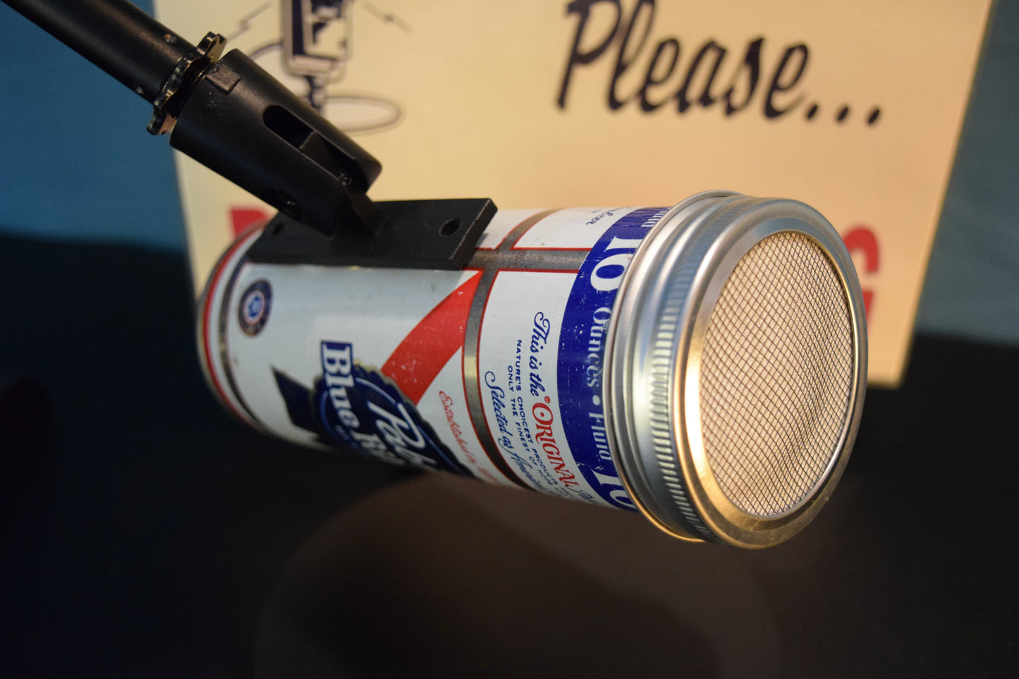 Lo Fi Beer Can Microphone - Tallboy PBR Pabst Blue Ribbon