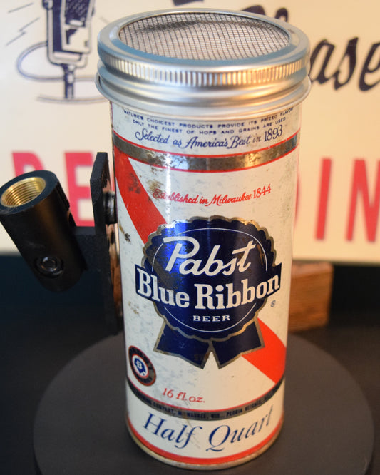 Lo Fi Beer Can Microphone - Sun worn Tallboy PBR Pabst Blue Ribbon