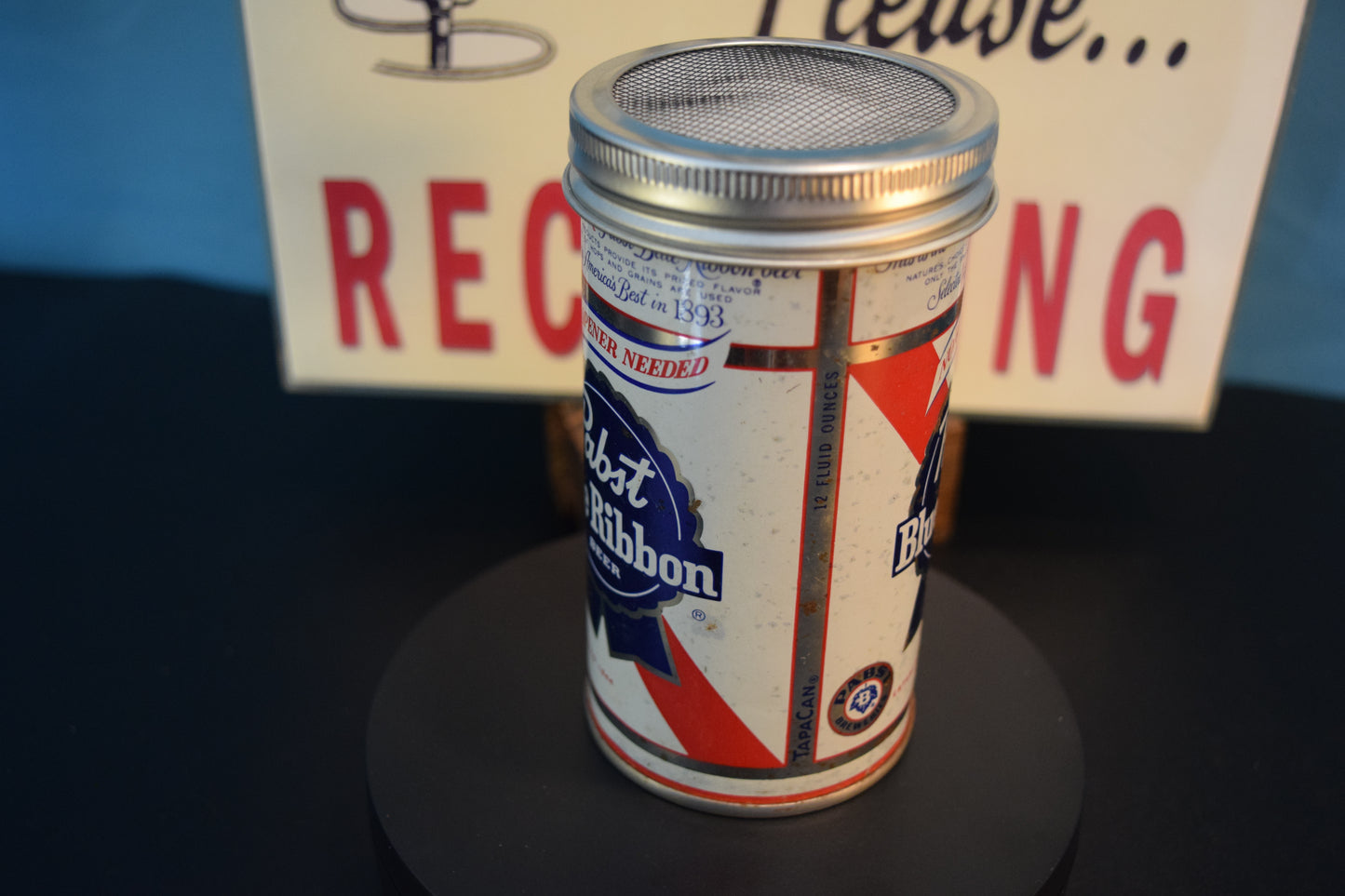 Lo Fi Beer Can Microphone - No Opener Needed Pabst Blue Ribbon