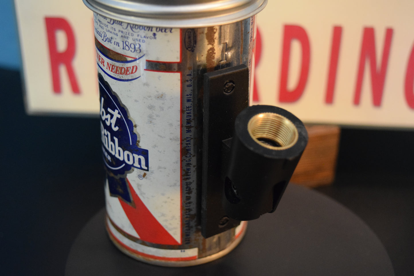 Lo Fi Beer Can Microphone - No Opener Needed Pabst Blue Ribbon