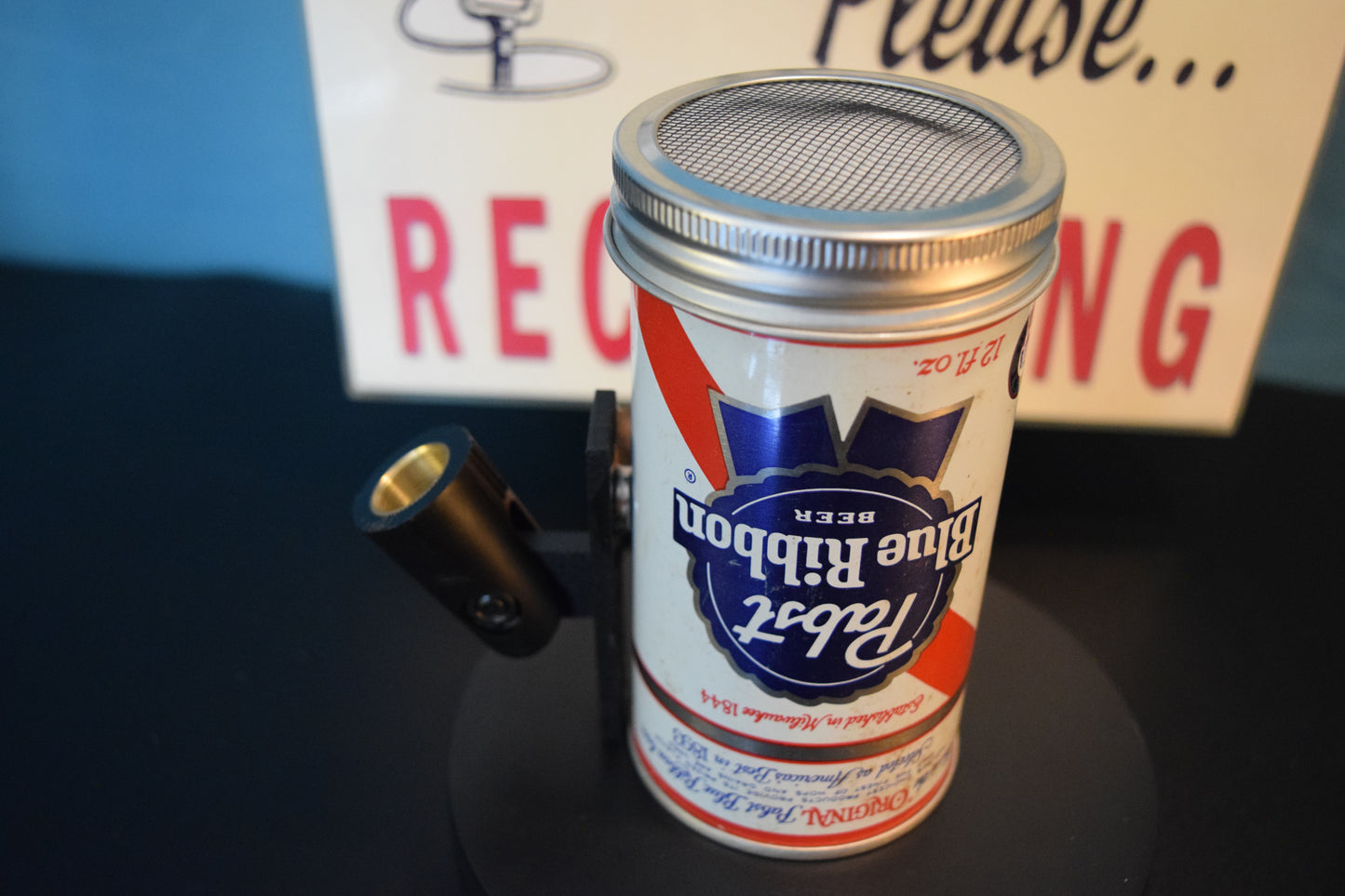 Lo Fi Beer Can Microphone - Original PBR Pabst Blue Ribbon