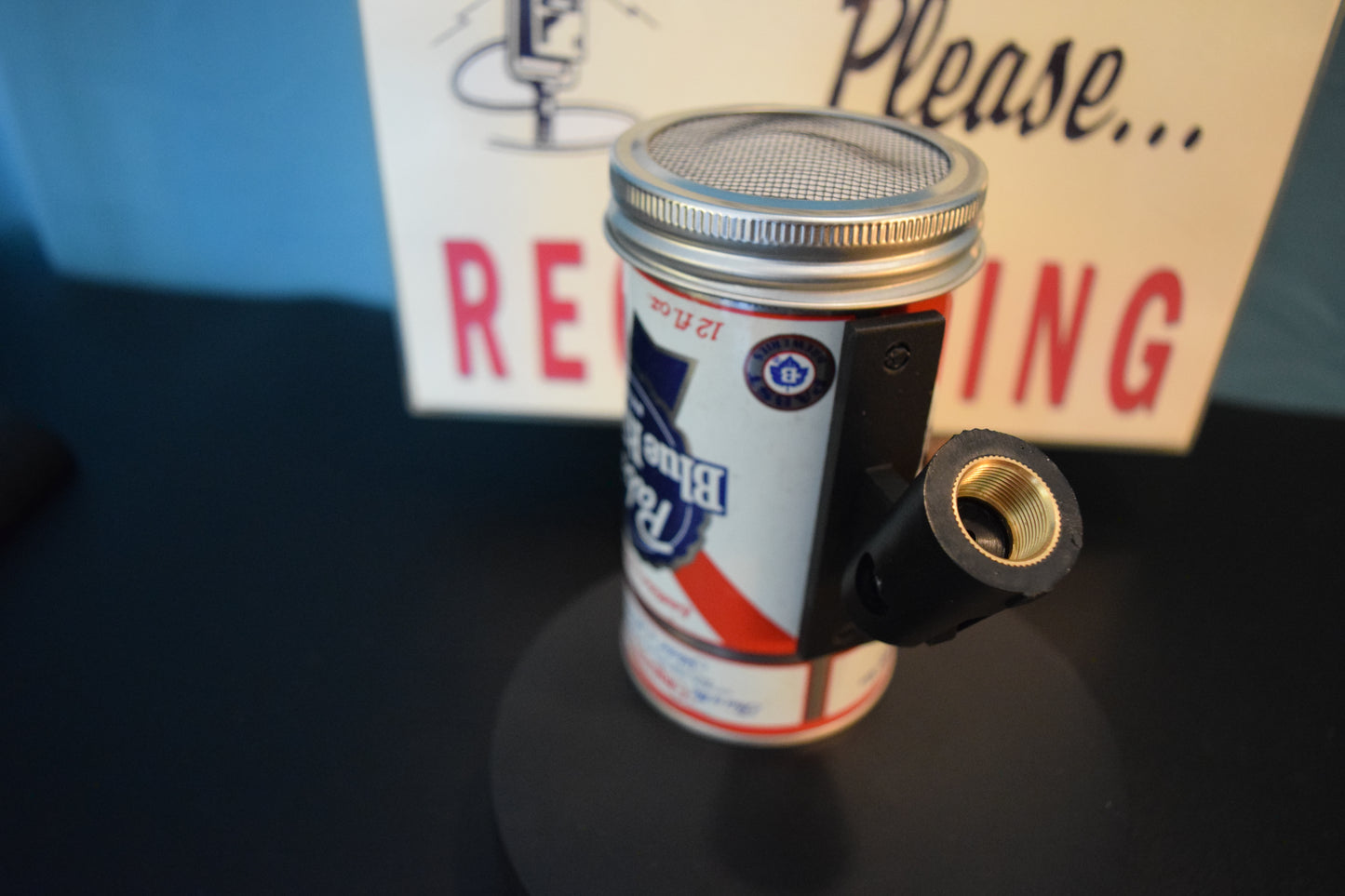 Lo Fi Beer Can Microphone - Original PBR Pabst Blue Ribbon