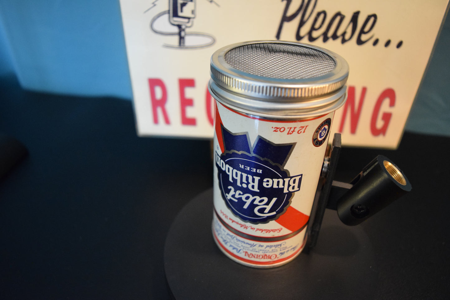 Lo Fi Beer Can Microphone - Original PBR Pabst Blue Ribbon