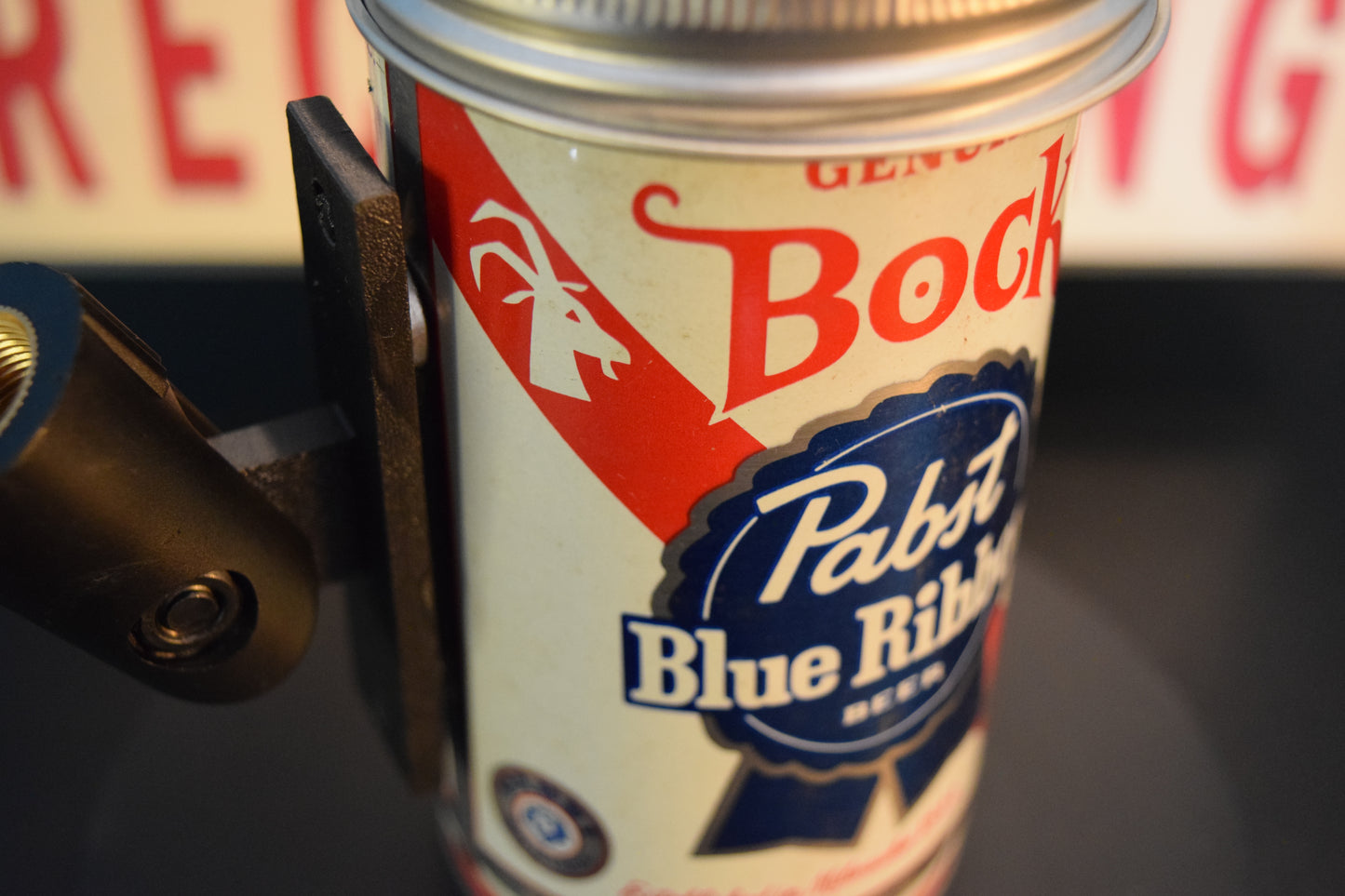 Lo Fi Beer Can Microphone - Pabst Blue Ribbon PBR Goat