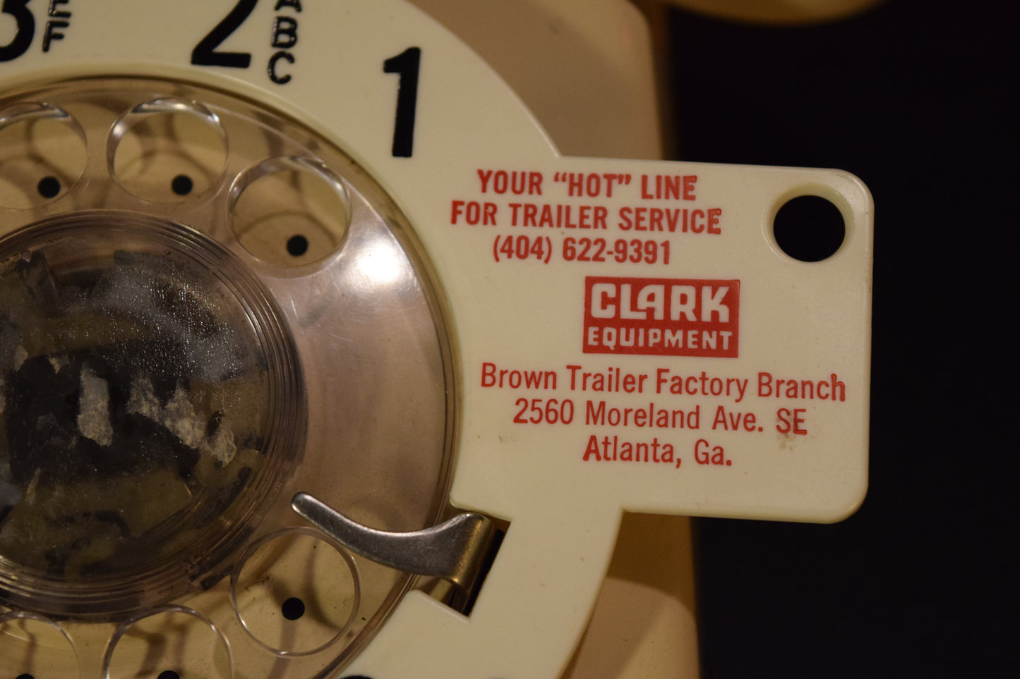 Telephone Microphone - Western Electric with Atlanta Trailer Dial Ring