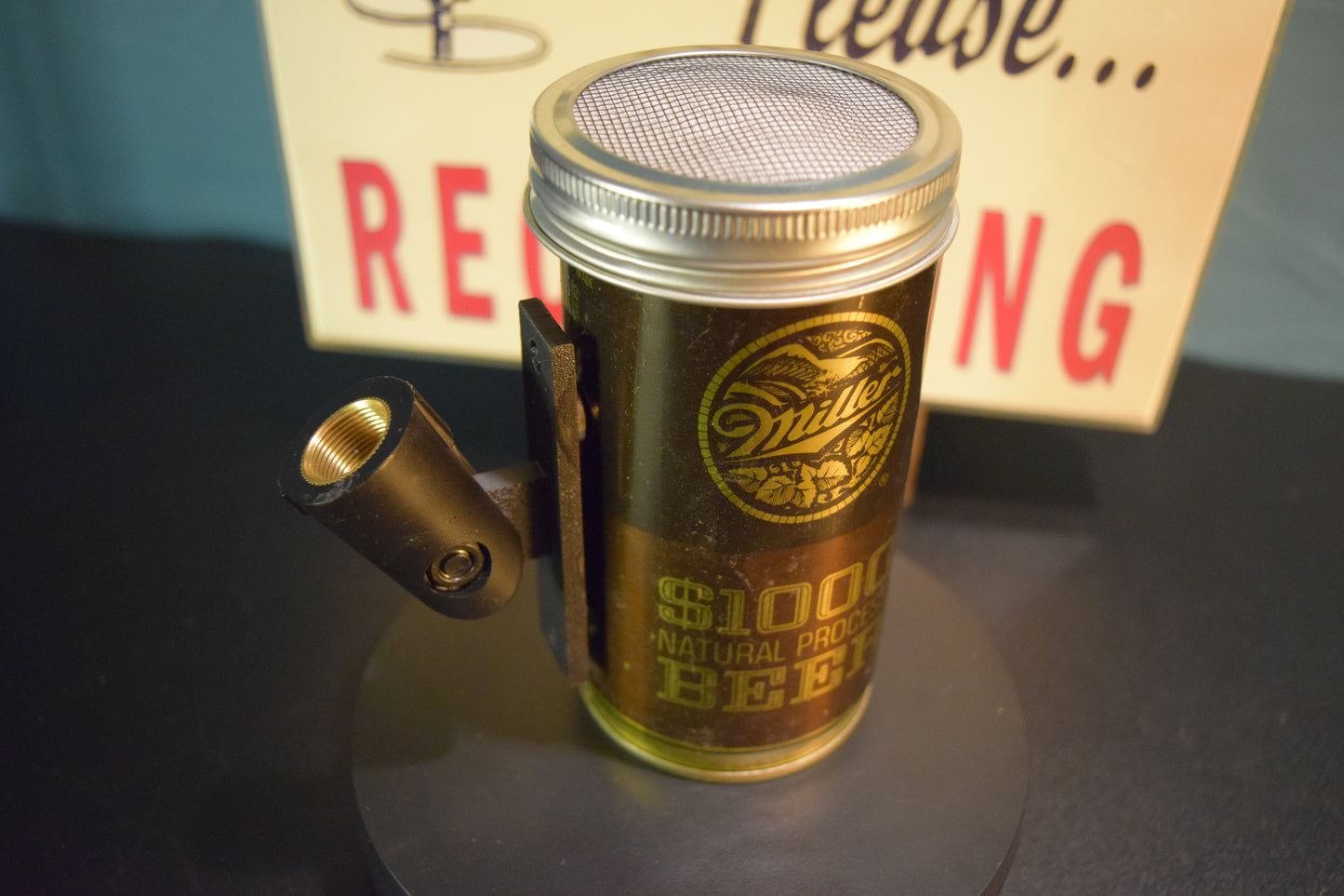 Lo Fi Beer Can Microphone - Miller $1,000 Natural Process Beer