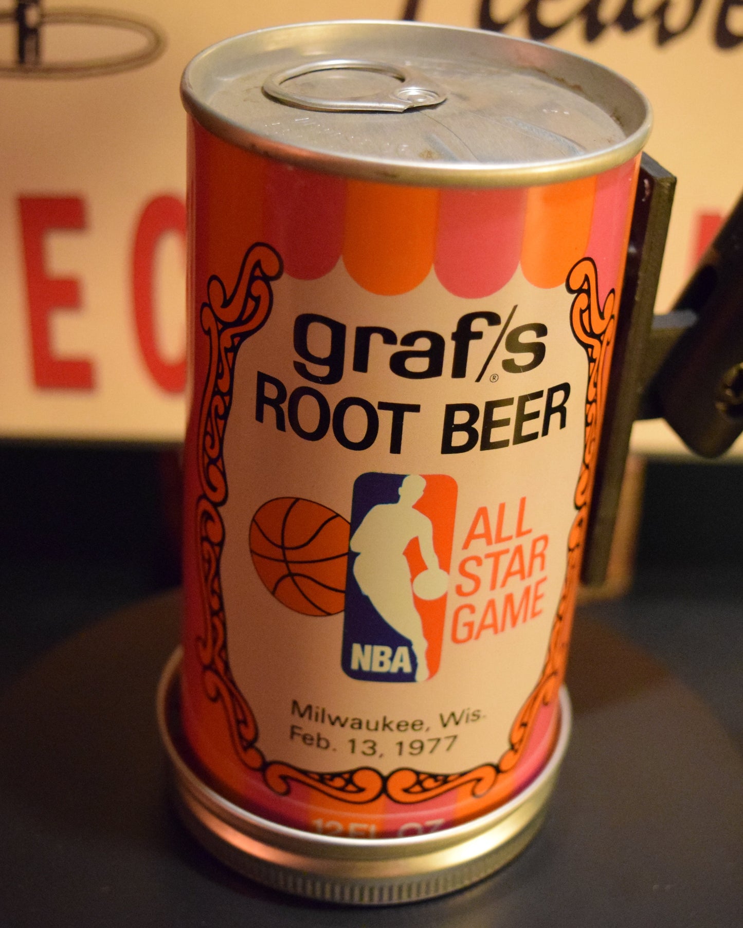 Lo Fi Soda Can Microphone - Graf's Root Beer, 1977 NBA All Star Game