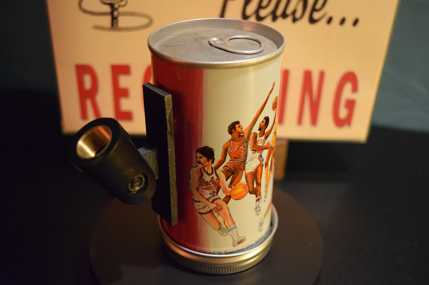 Lo Fi Soda Can Microphone - Graf's Root Beer, 1977 NBA All Star Game