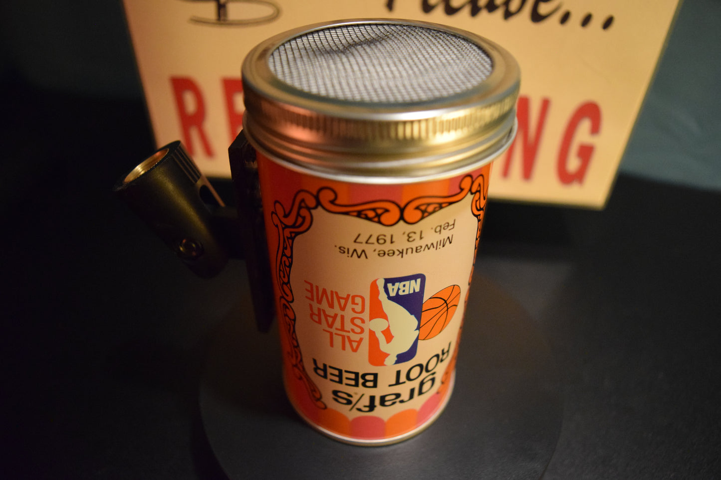 Lo Fi Soda Can Microphone - Graf's Root Beer, 1977 NBA All Star Game