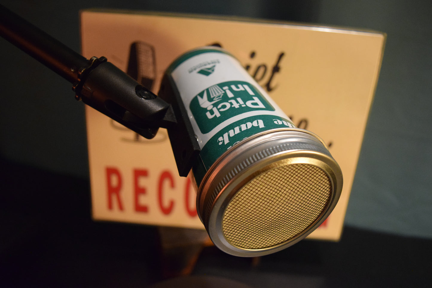 Lo Fi Steel Can Piggy Bank Microphone - Pitch In