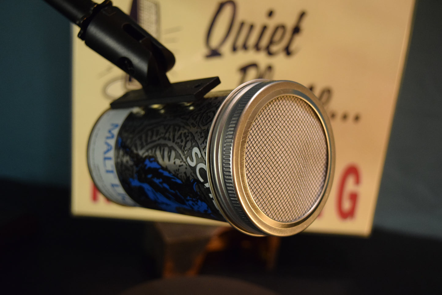 Lo Fi Beer Can Microphone - Schlitz Blue Bull