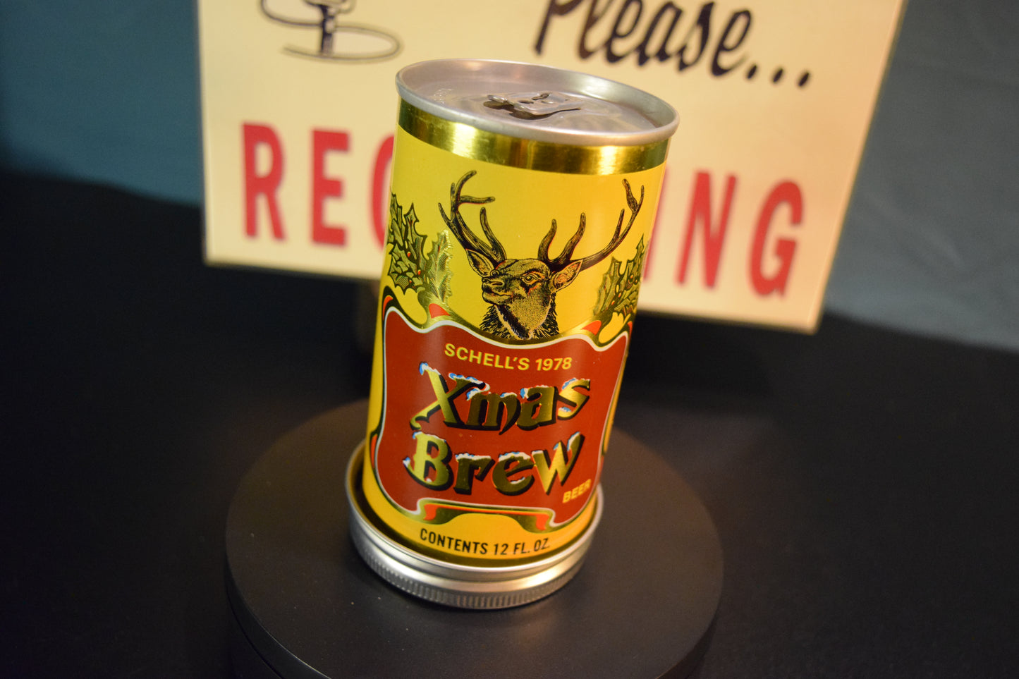 Lo Fi Beer Can Microphone - Schell's Yellow Christmas Xmas Brew