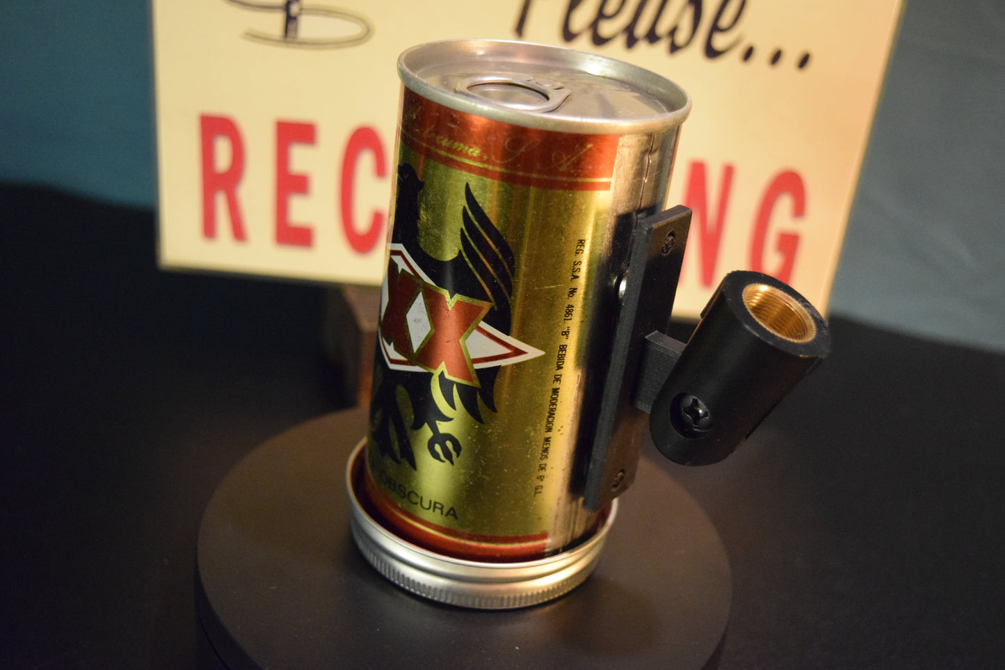 Lo Fi Beer Can Microphone - Red Tecate XXX