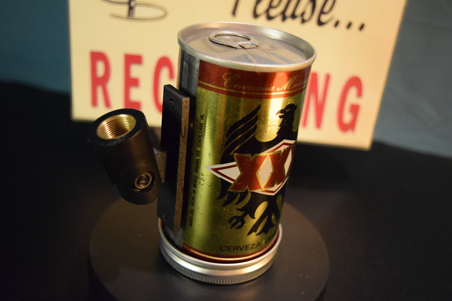 Lo Fi Beer Can Microphone - Red Tecate XXX